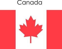ícone da bandeira nacional do Canadá vetor