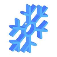 vetor de padrão de neve, ícone de floco de neve em estilo editável