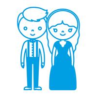 ícone de casal casamento vetor