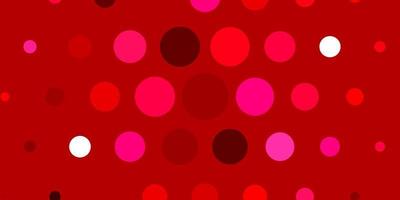 pano de fundo vector vermelho claro com pontos.
