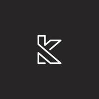 logotipo da linha letra k. desenho vetorial. vetor
