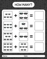 quantos jogo de contagem com jambolan. planilha para crianças pré-escolares, folha de atividades para crianças, planilha para impressão vetor