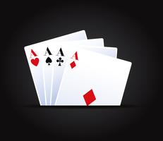 Jogo de cartas de poker vetor
