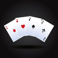 Jogo de cartas de poker vetor