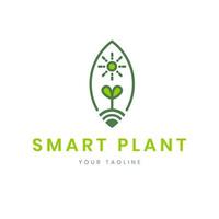 design de logotipo de planta inteligente, logotipo de agricultura para todos os negócios. vetor