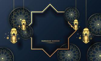 ilustração vetorial de fundo de cartão de saudação ramadan kareem