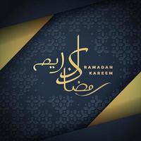 ilustração vetorial de fundo de cartão de saudação ramadan kareem vetor