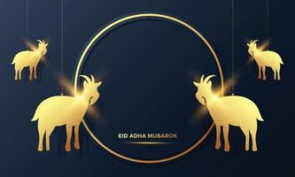 eid al adha mubarak a celebração do fundo do festival da comunidade muçulmana vetor