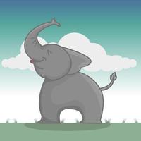 ilustratin vector elefante personagem adequado para produto infantil