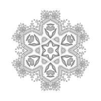 vetor de mandala de arte de linha elegante para design