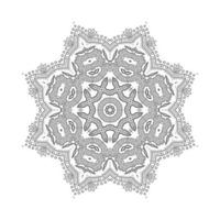 belo design de mandala de arte de linha vetor