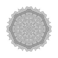 vetor de mandala de arte de linha elegante para design