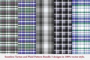 vetor de búfalo de padrão xadrez tartan, papel de parede de fundo de tecido