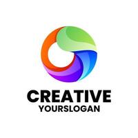 vetor logotipo ilustração círculo abstrato gradiente colorido