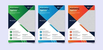 modelo de folheto a4 da agência de marketing digital criativo vetor