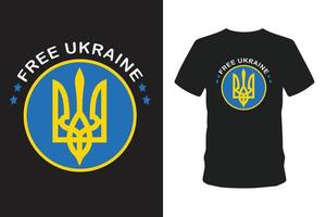 design gratuito de camiseta da ucrânia vetor