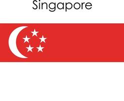 ícone da bandeira nacional singapura vetor