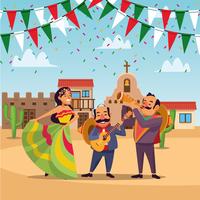 Desenhos animados do mexicano cinco de mayo