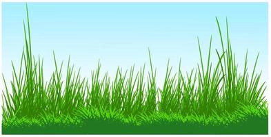fundo de silhueta de grama à terra, grama de primavera, silhueta de prado vetor