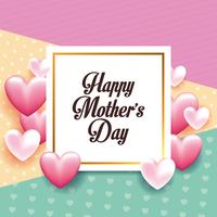 Cartão de dia das mães feliz vetor
