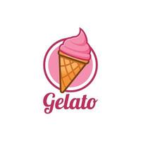 ilustração em vetor logotipo da empresa de sorvete