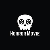 ilustração vetorial de logotipo de filme de terror vetor