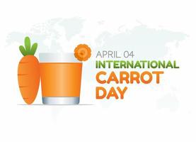 gráfico vetorial do dia internacional da cenoura bom para a celebração do dia internacional da cenoura. projeto plano. ilustração de design.flat de panfleto.