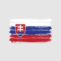 pinceladas de bandeira da eslováquia. bandeira nacional vetor