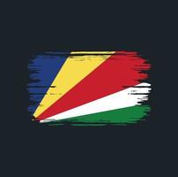 escova de bandeira de seychelles. bandeira nacional vetor