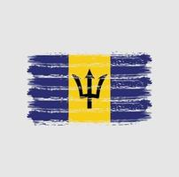 pinceladas de bandeira de barbados. bandeira nacional vetor