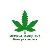 ilustração de modelo de logotipo de cannabis. adequado para médico, aplicativo, mídia, etiqueta, marca, branding etc vetor