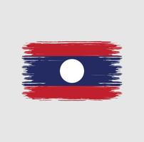 escova de bandeira do laos. bandeira nacional vetor