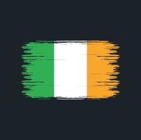 pincel de bandeira da irlanda. bandeira nacional vetor