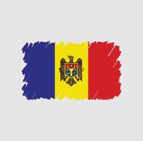 escova de bandeira da moldova vetor