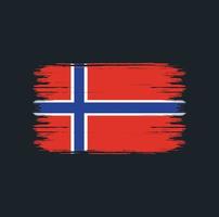 escova de bandeira da noruega. bandeira nacional vetor