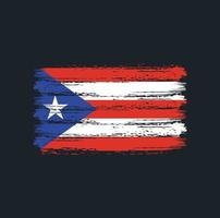 pinceladas de bandeira de porto rico. bandeira nacional vetor