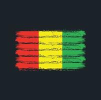 pinceladas de bandeira da Guiné. bandeira nacional vetor