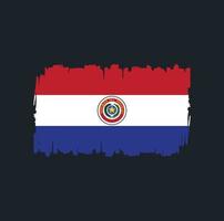 pinceladas de bandeira do paraguai. bandeira nacional vetor