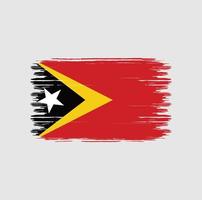 pincel de bandeira de timor leste. bandeira nacional vetor