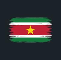 escova de bandeira do suriname. bandeira nacional vetor