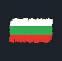 pinceladas de bandeira da bulgária. bandeira nacional vetor