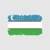 escova de bandeira do uzbequistão vetor