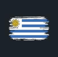 pincel de bandeira do uruguai. bandeira nacional vetor