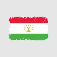 pincel de bandeira do tajiquistão vetor