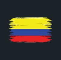 pincel de bandeira da colômbia. bandeira nacional vetor