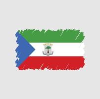 pincel de bandeira da guiné equatorial vetor