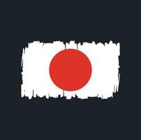 pinceladas de bandeira do japão. bandeira nacional vetor