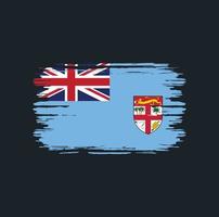 escova de bandeira de fiji. bandeira nacional vetor