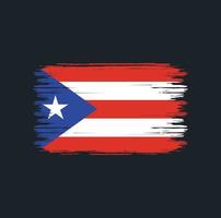 pincel de bandeira de porto rico. bandeira nacional vetor