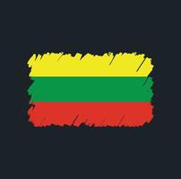 escova de bandeira da lituânia vetor